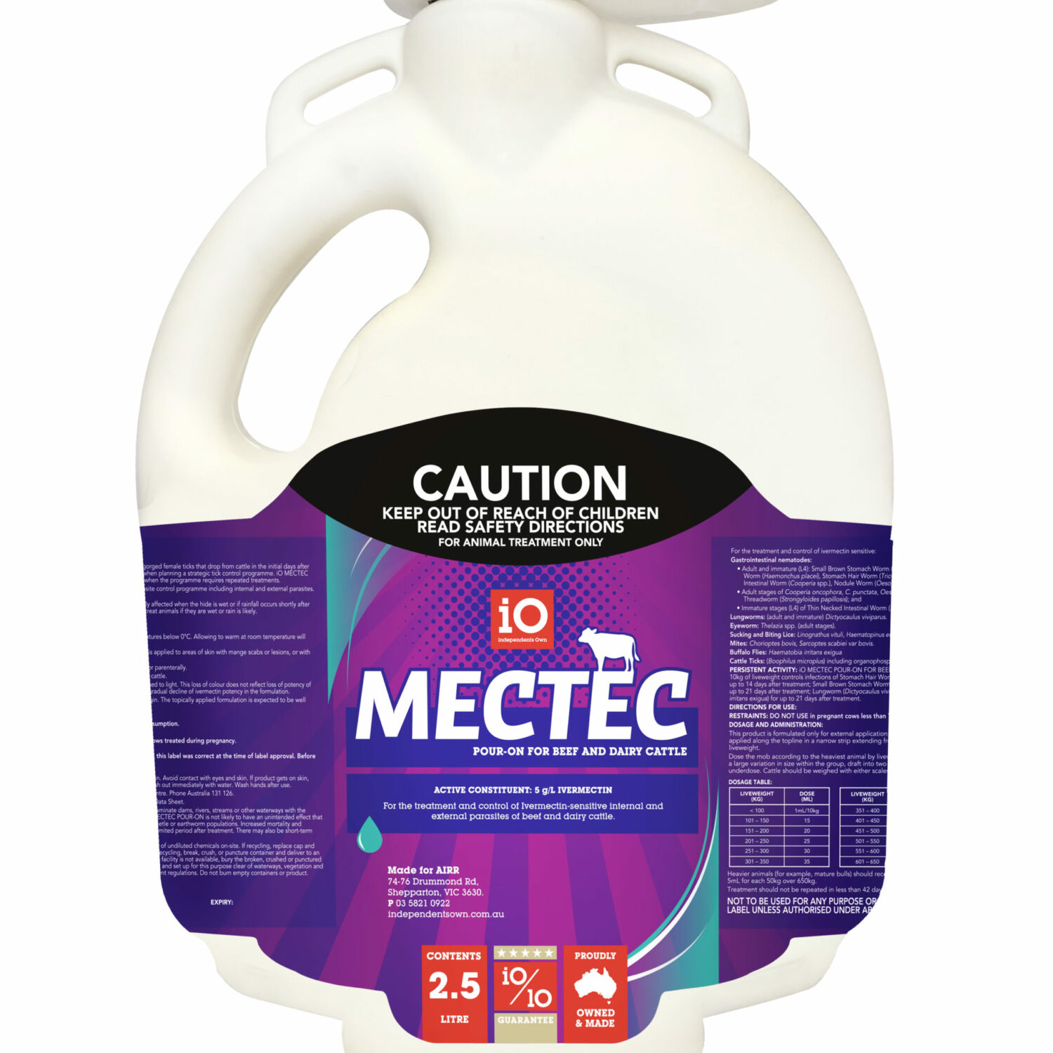 Io Mectec cattle pour on (ivermectin)